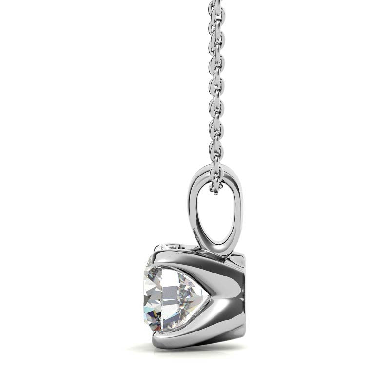 Round Solstice Moissanite Solitaire Pendant