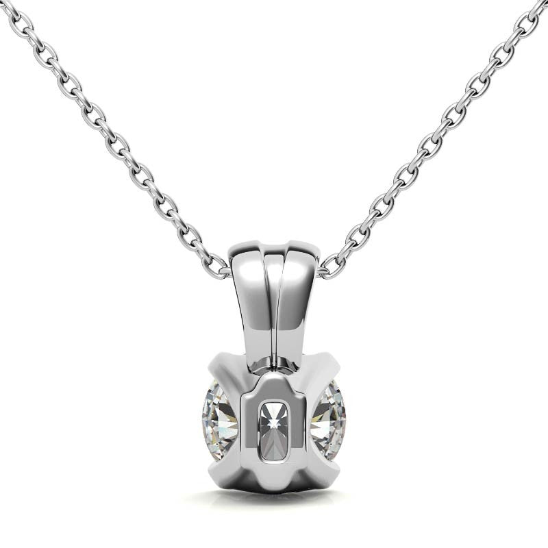 Round Solstice Moissanite Solitaire Pendant