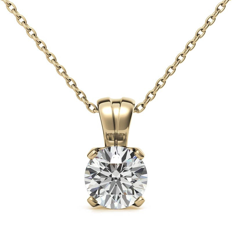 Round Solstice Moissanite Solitaire Pendant