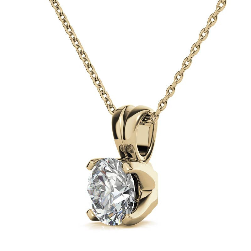 Round Solstice Moissanite Solitaire Pendant