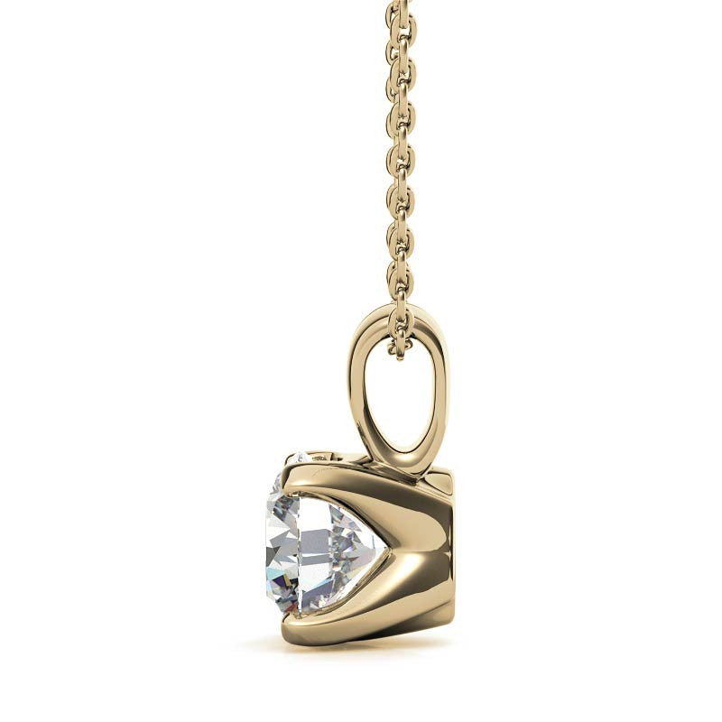 Round Solstice Moissanite Solitaire Pendant