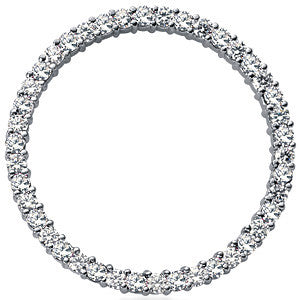 2.25mm Round Brilliant Moissanite Circle Eternity Pendant, 1.7ct, 35mm