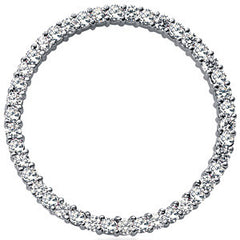 2.25mm Round Brilliant Moissanite Circle Eternity Pendant, 1.7ct, 35mm