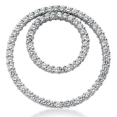 2.5mm Round Brilliant Moissanite Circle Eternity Pendant, 4.5ct, 40mm
