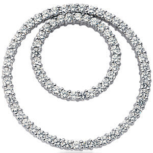 2.5mm Round Brilliant Moissanite Circle Eternity Pendant, 4.5ct, 40mm