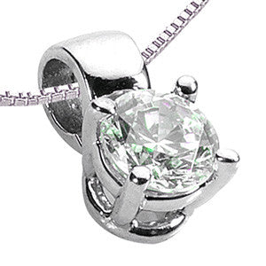 Round Solitaire Moissanite Pendant