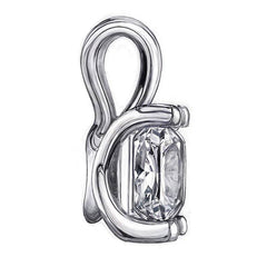 Princess Trellis Lucern Moissanite Solitaire Pendant