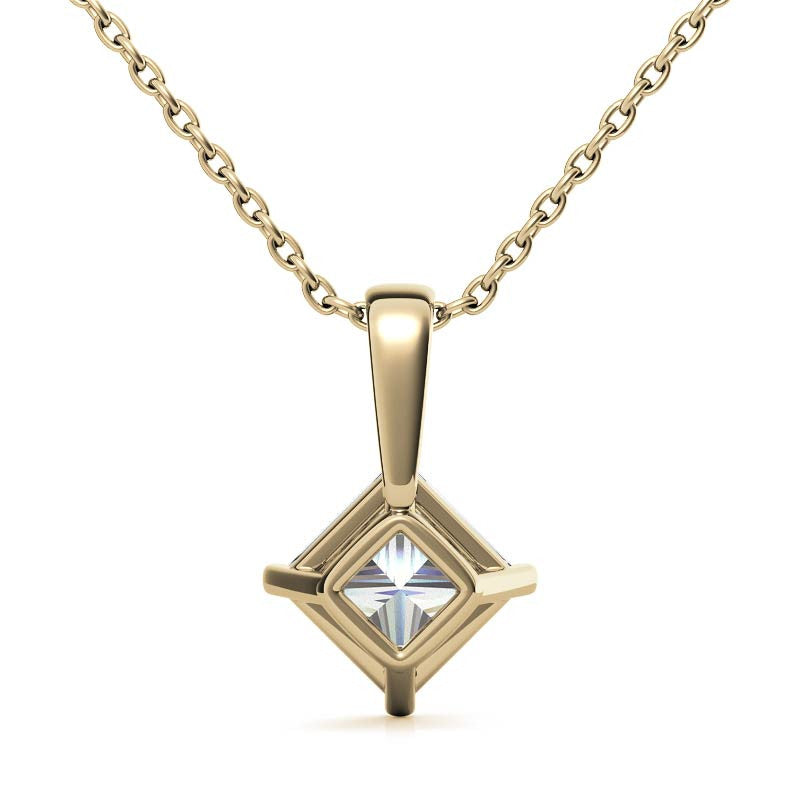Princess cut Moissanite Solitaire Pendant