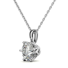 6-Prong Round Brilliant Moissanite Solitaire Pendant