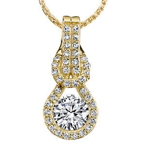 Moissanite Love Knot Slide Pendant