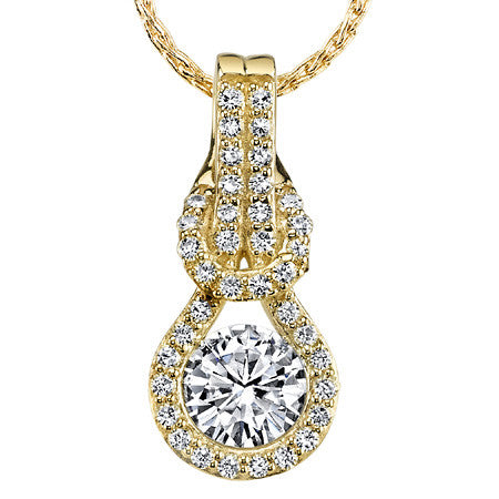 Moissanite Love Knot Slide Pendant