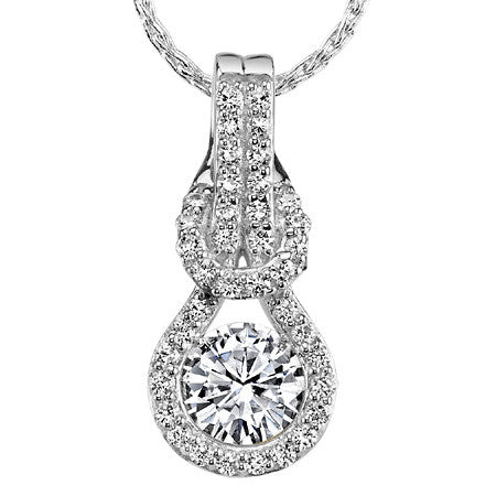 Moissanite Love Knot Slide Pendant