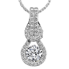 Moissanite Love Knot Slide Pendant
