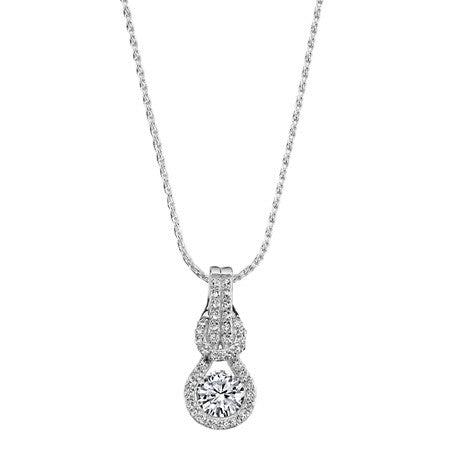 Moissanite Love Knot Slide Pendant