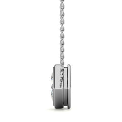 Princess Kite-Set Bezel Moissanite Pendant
