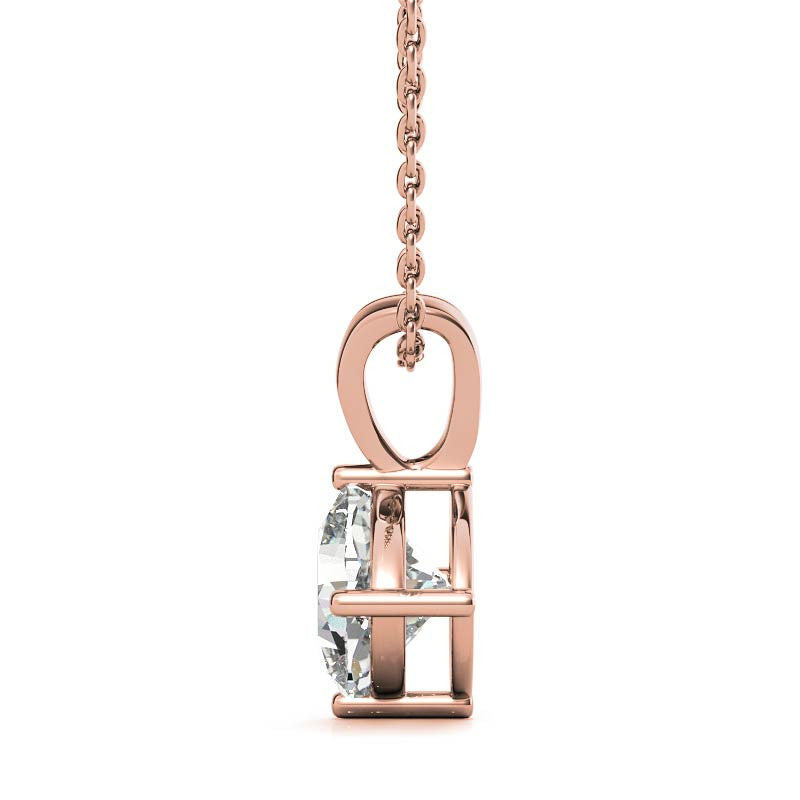 Classic 4-Prong Basket Cushion Moissanite Solitaire Pendant