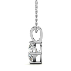 Classic 4-Prong Basket Cushion Moissanite Solitaire Pendant