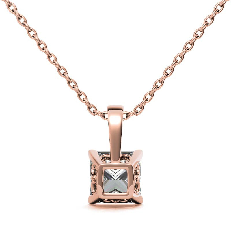 Fleur-De-Lis Princess cut Moissanite Pendant
