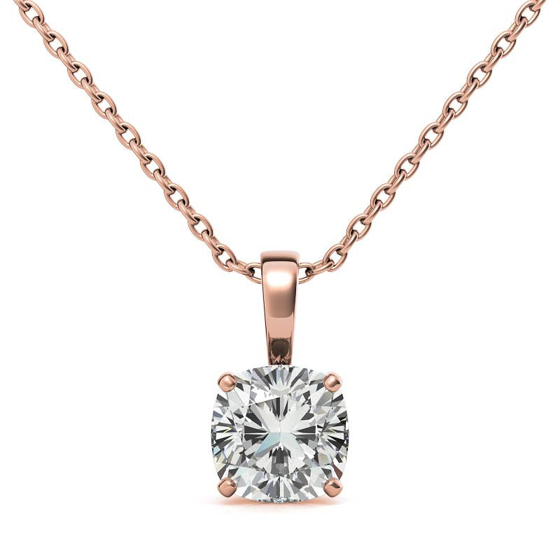 Fleur-De-Lis Cushion Moissanite Pendant