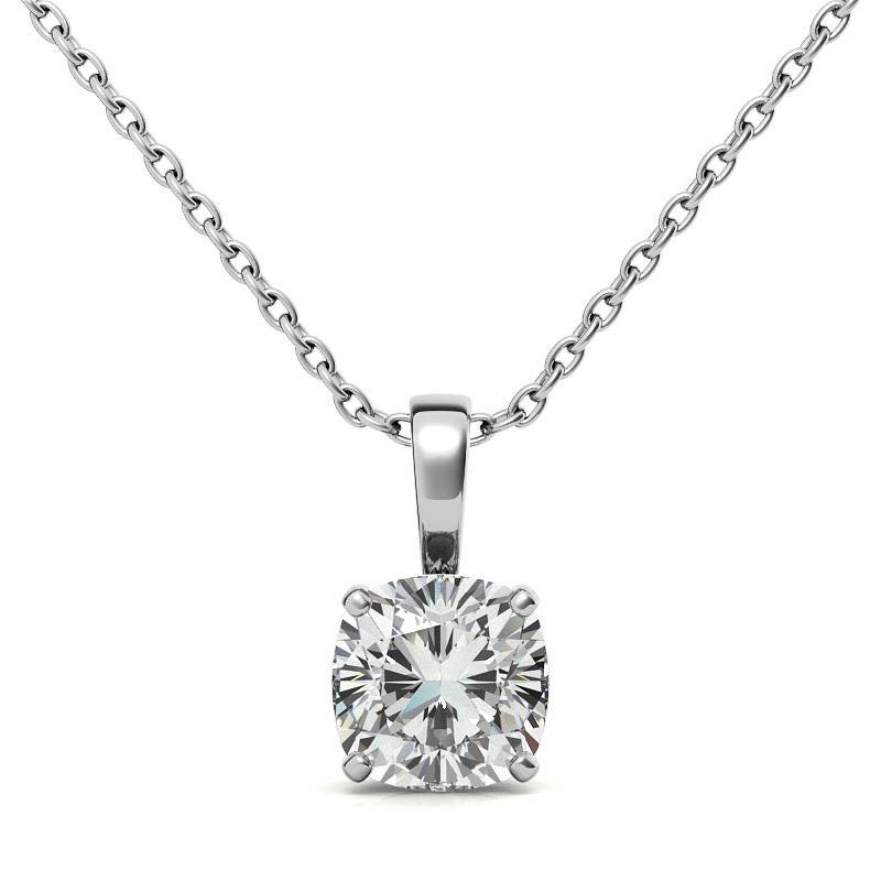 Fleur-De-Lis Cushion Moissanite Pendant