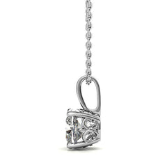 Fleur-De-Lis Cushion Moissanite Pendant