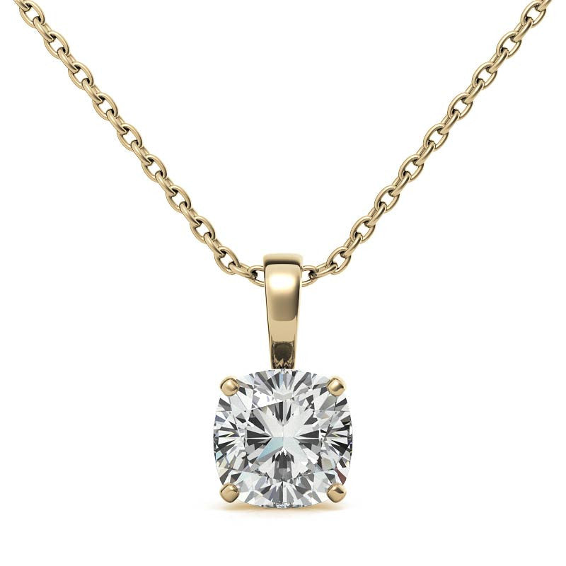 Fleur-De-Lis Cushion Moissanite Pendant