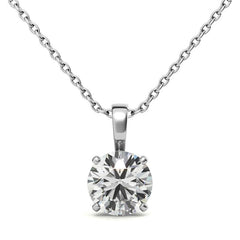 Fleur-De-Lis Round Brilliant Moissanite Pendant