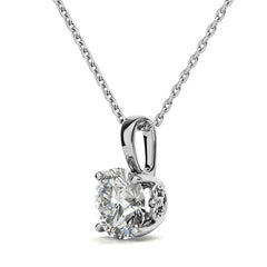 Fleur-De-Lis Round Brilliant Moissanite Pendant