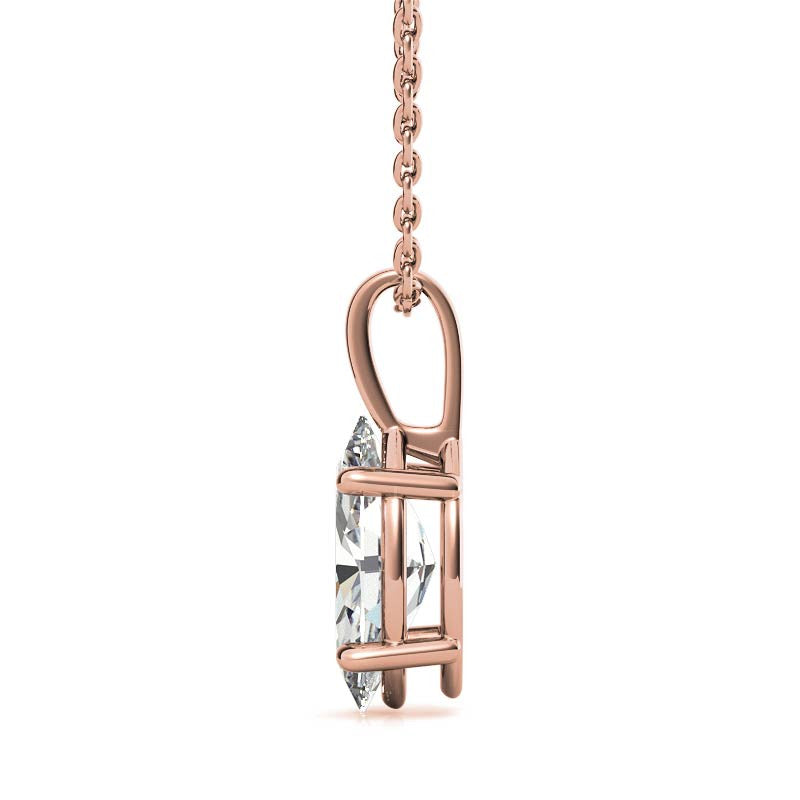 4-Prong Basket Marquise Solitaire Pendant