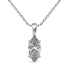 4-Prong Basket Marquise Solitaire Pendant