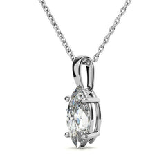 4-Prong Basket Marquise Solitaire Pendant