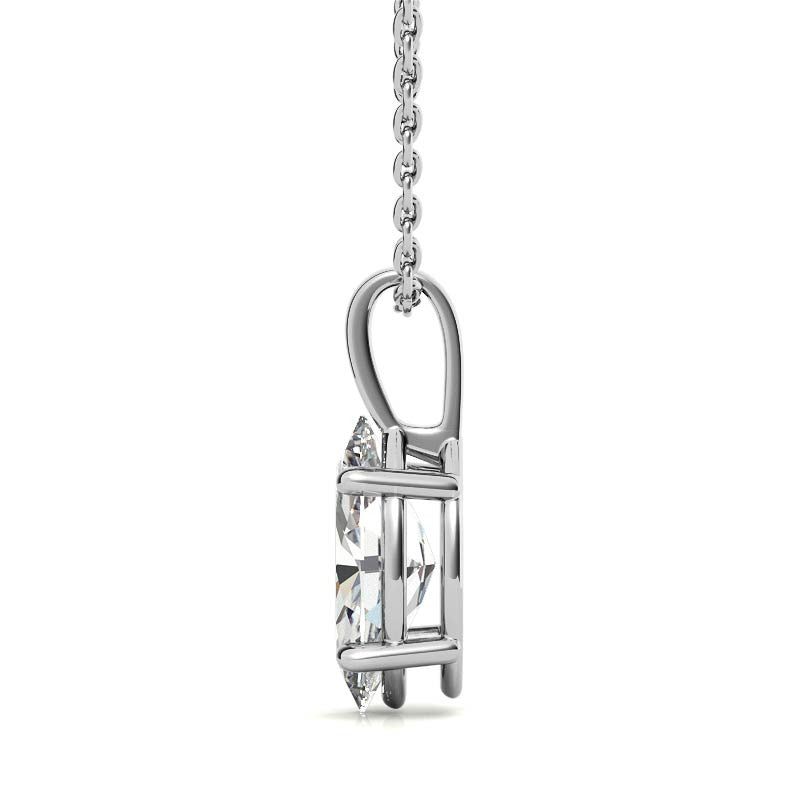 4-Prong Basket Marquise Solitaire Pendant