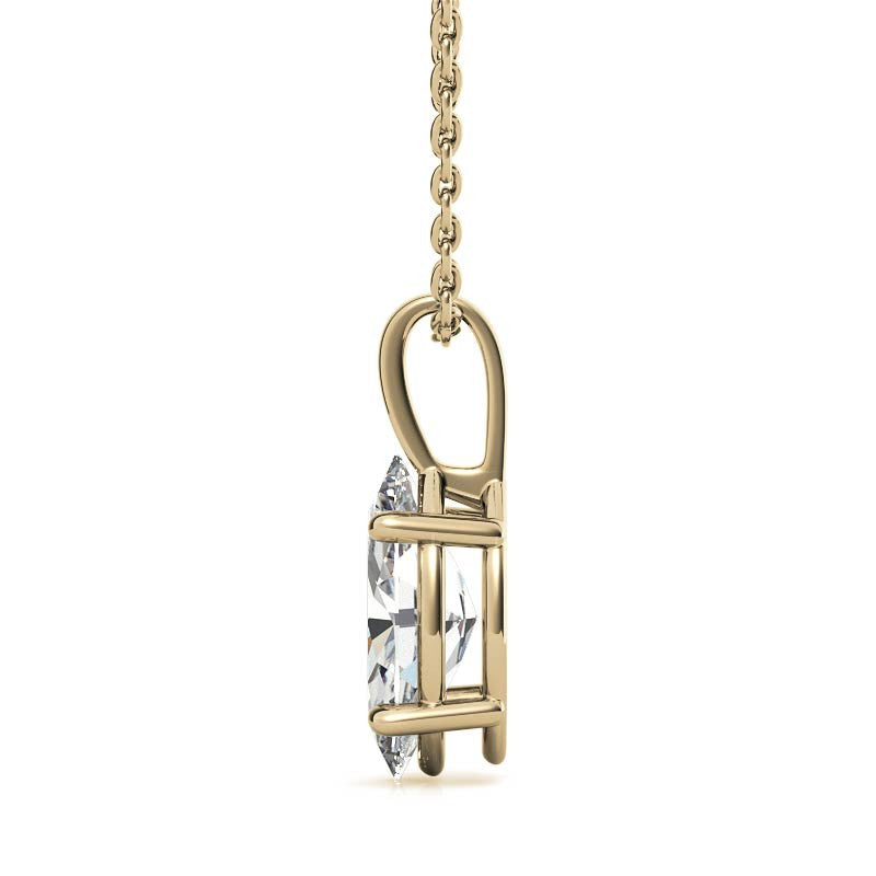 4-Prong Basket Marquise Solitaire Pendant
