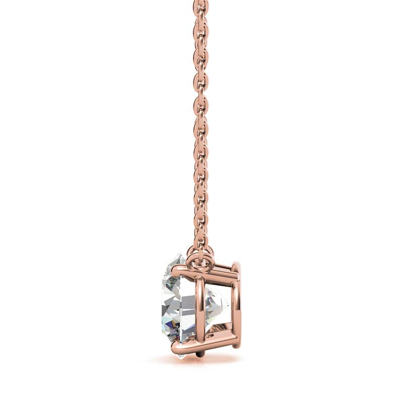 4-Prong Round Floating Moissanite Pendant