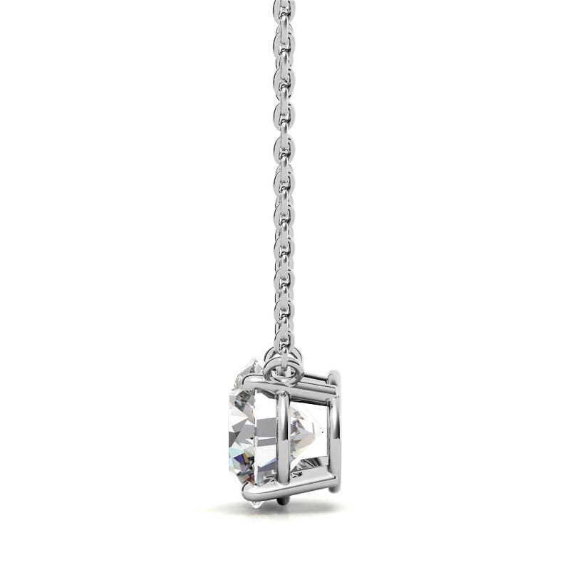 4-Prong Round Floating Moissanite Pendant