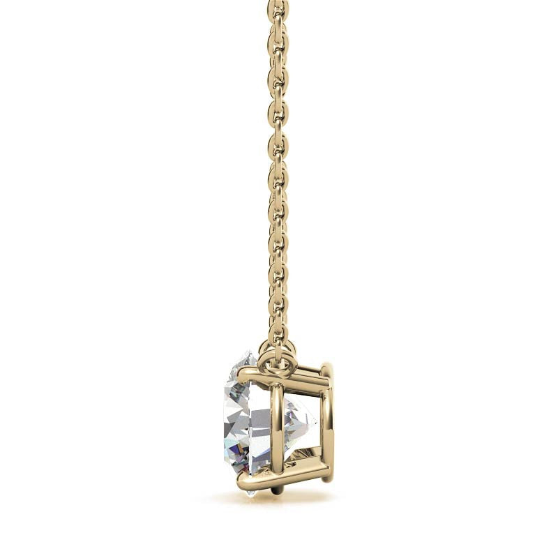 4-Prong Round Floating Moissanite Pendant