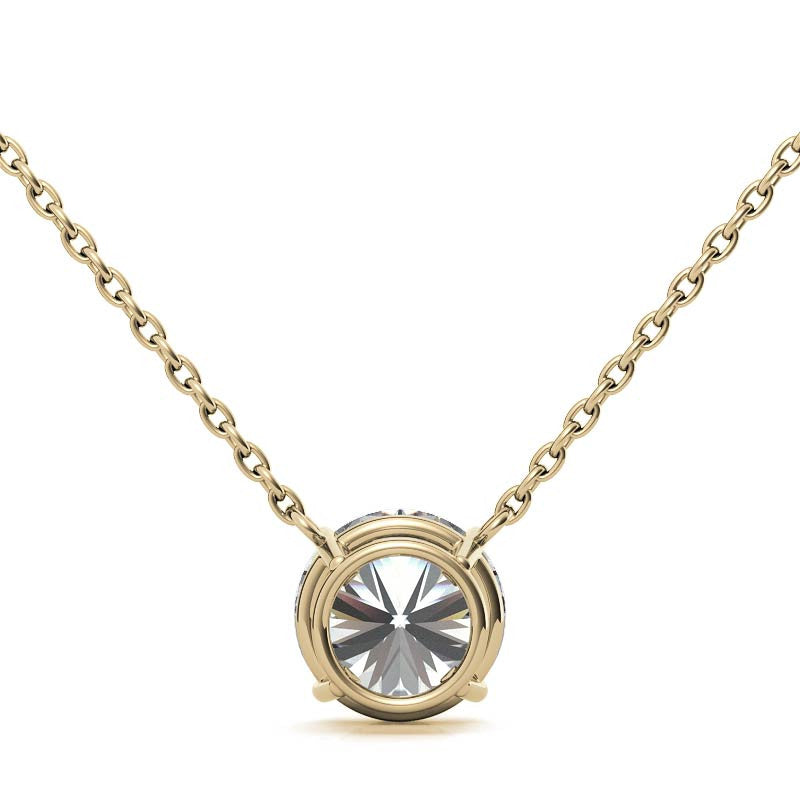 4-Prong Round Floating Moissanite Pendant