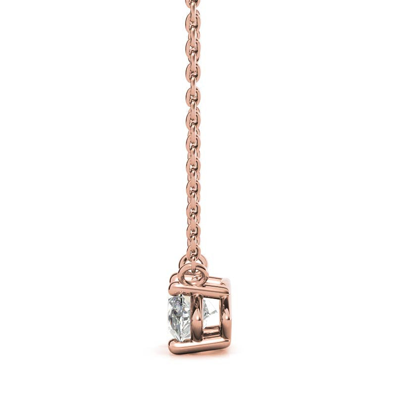4-Prong Marquise Floating Moissanite Pendant