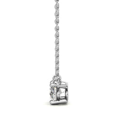 4-Prong Marquise Floating Moissanite Pendant