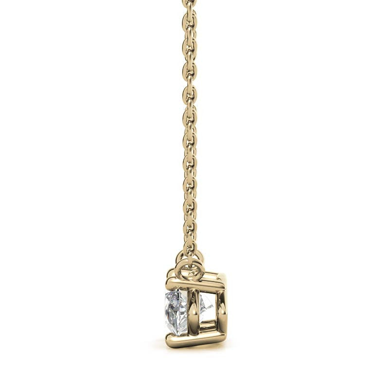 4-Prong Marquise Floating Moissanite Pendant
