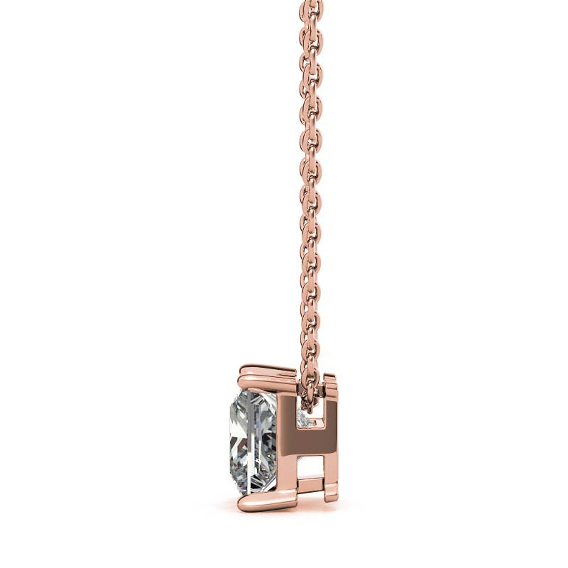 Princess cut Moissanite Solitaire Pendant