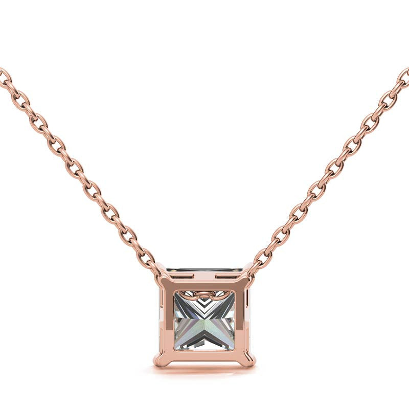 Princess cut Moissanite Solitaire Pendant