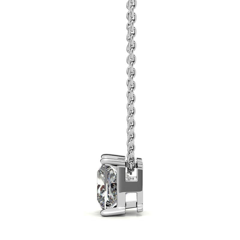 Princess cut Moissanite Solitaire Pendant