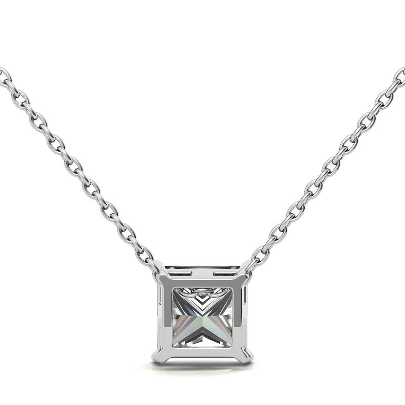 Princess cut Moissanite Solitaire Pendant