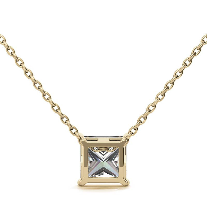Princess cut Moissanite Solitaire Pendant