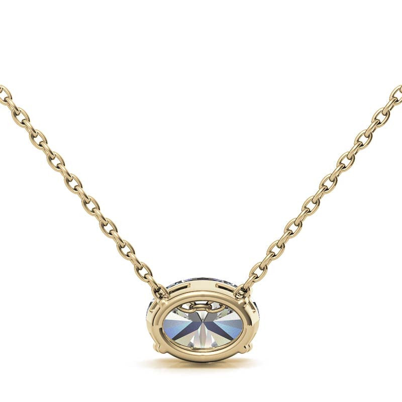 Oval Moissanite Solitaire Pendant