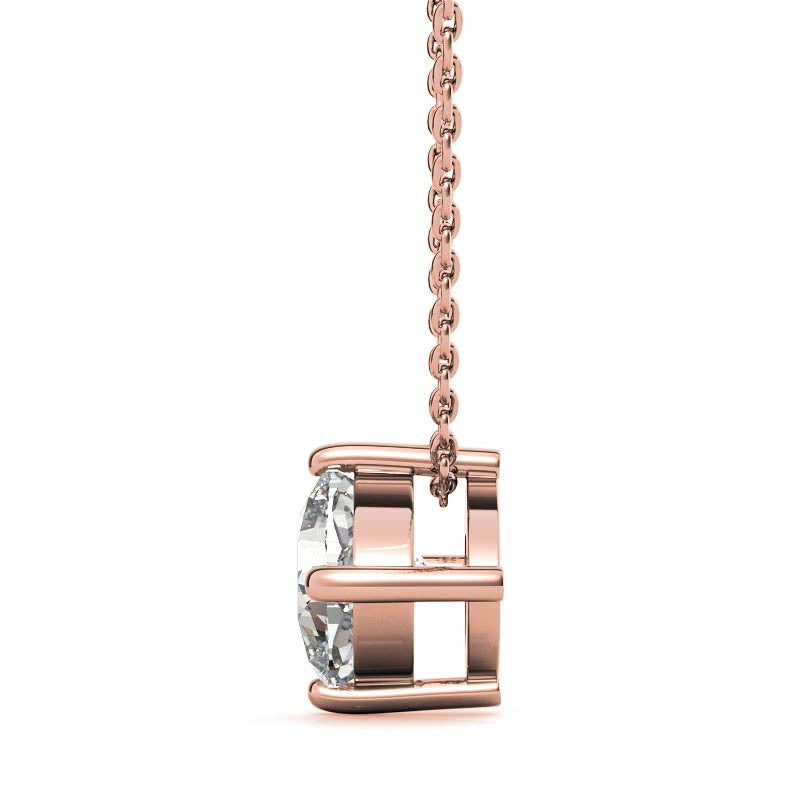Cushion Moissanite Solitaire Pendant