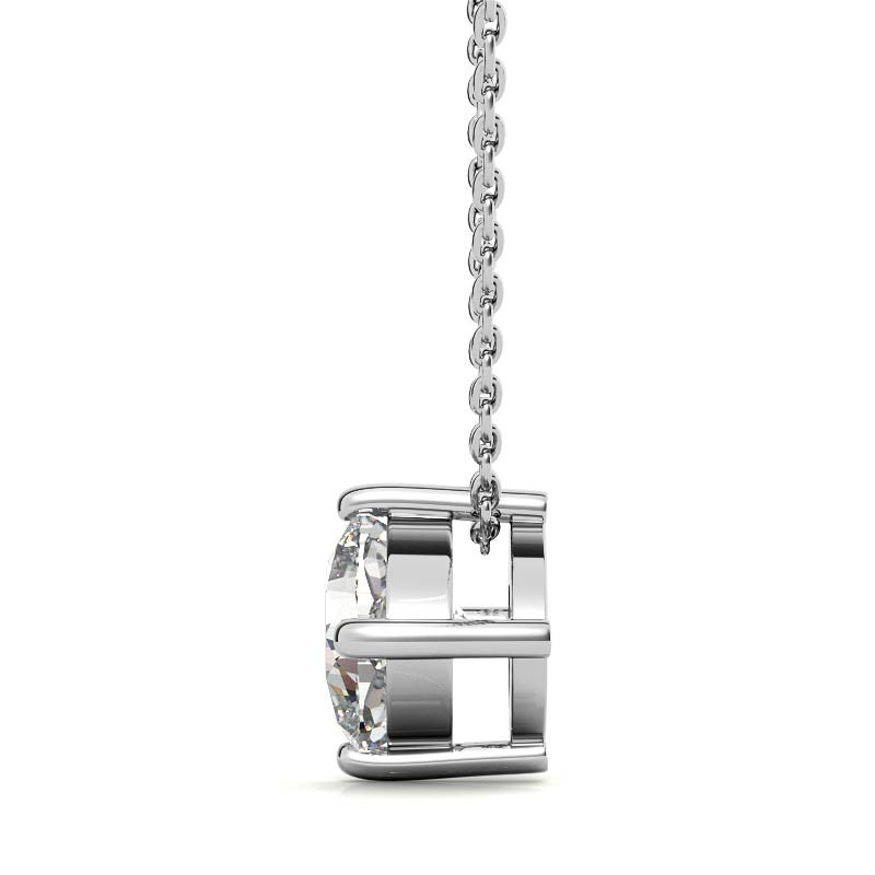 Cushion Moissanite Solitaire Pendant