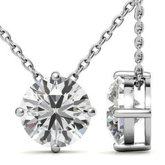 Round Brilliant Moissanite Solitaire Pendant