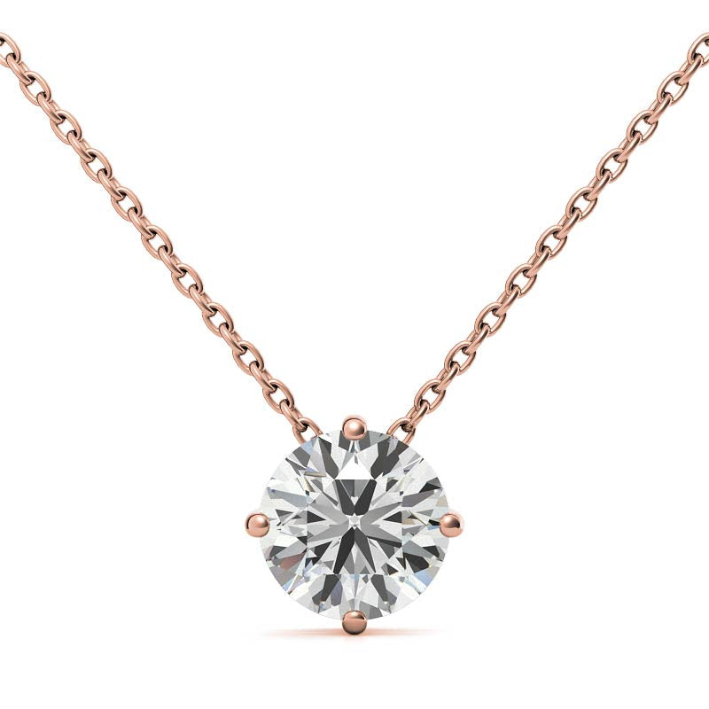 Round Brilliant Moissanite Solitaire Pendant